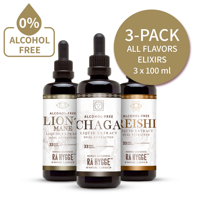 Flüssige Pilzextrakte Probierset 3 × 100 ml, Set-Inhalt, Ra Hygge