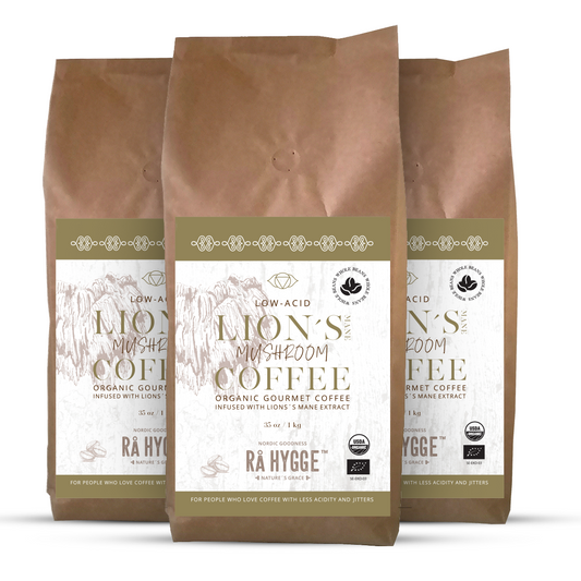 Funktsionaalse fookusega komplekt: ülisuur Lion's Mane erilise kohvi pakk 3 x 1 kg / 35,27 oz