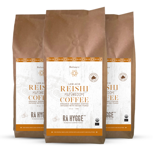 Adaptogeenne rahustav komplekt: Reishi erilise kohvi ülisuur pakk 3 x 1 kg / 35,27 oz