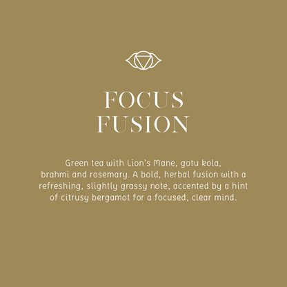Focus Fusion - orgaaniline roheline tee ja ürdid lõvilakkseentega - 16 teekotti 1,8 g (29 g)