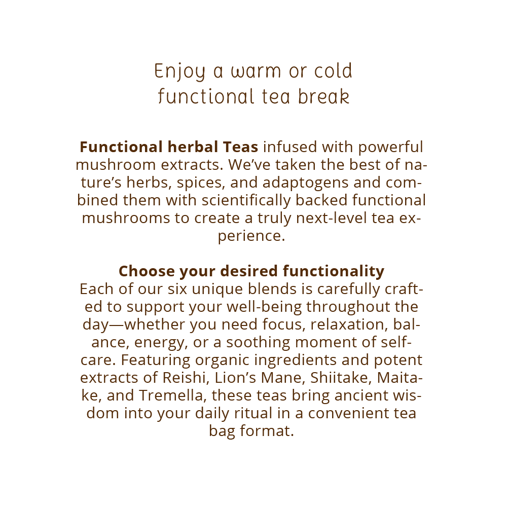 Vürtsita - orgaaniline taimetee ja vürtsid tremella seentega - 16 teekotti 1,8 g (29 g)