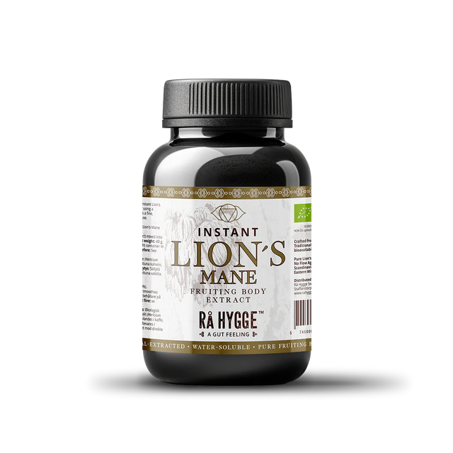 Lion's Mane Powdered Extract 40 g, front view, Ra Hygge