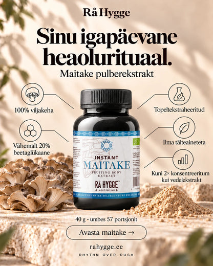 Порошковый экстракт майтаке 40 г, свойства кратко, Ra Hygge